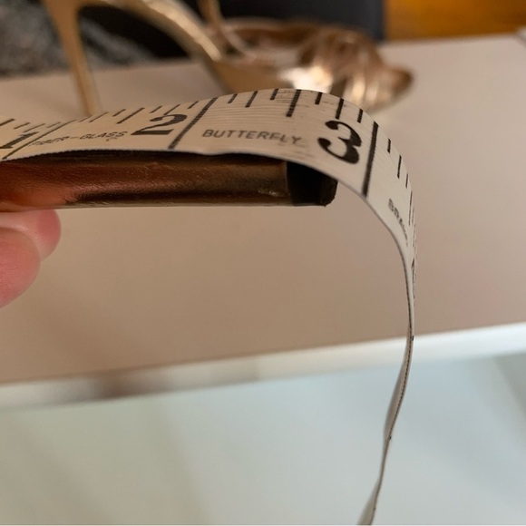 Gold Tevolio Heels, size 8.5, Ankle Strap, 2.75” heel - Picture 11 of 11